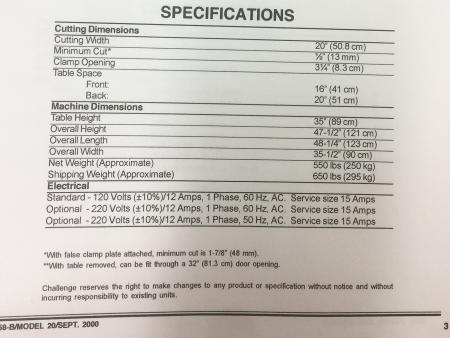 image: close-up of the specs from the manual